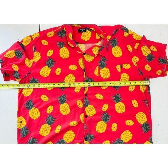 Hurley Pineapple Button Up Short Sleeve Shirt Mens Size XXL - Picture 7 of 8